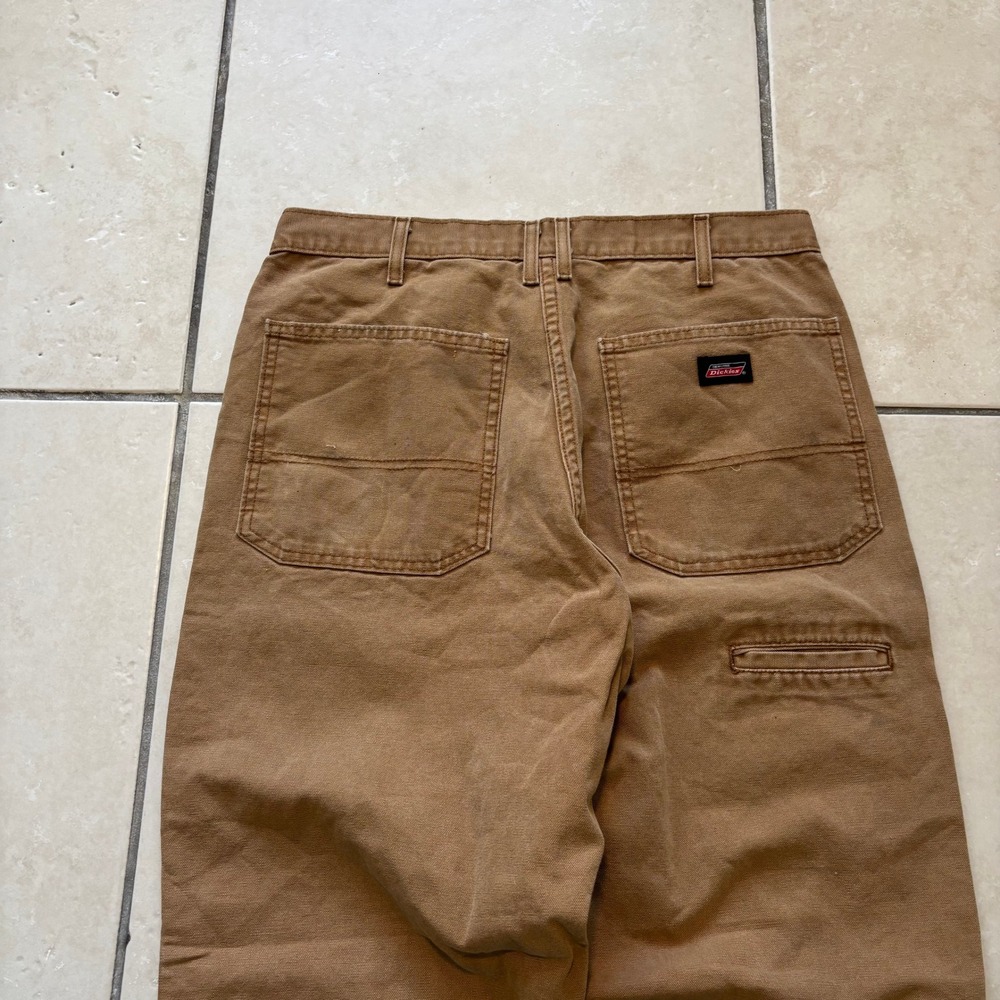 Dickies Mens Brown Duck Canvas Carpenter Pants 32x32 Workwear Trousers - Picture 6 of 9